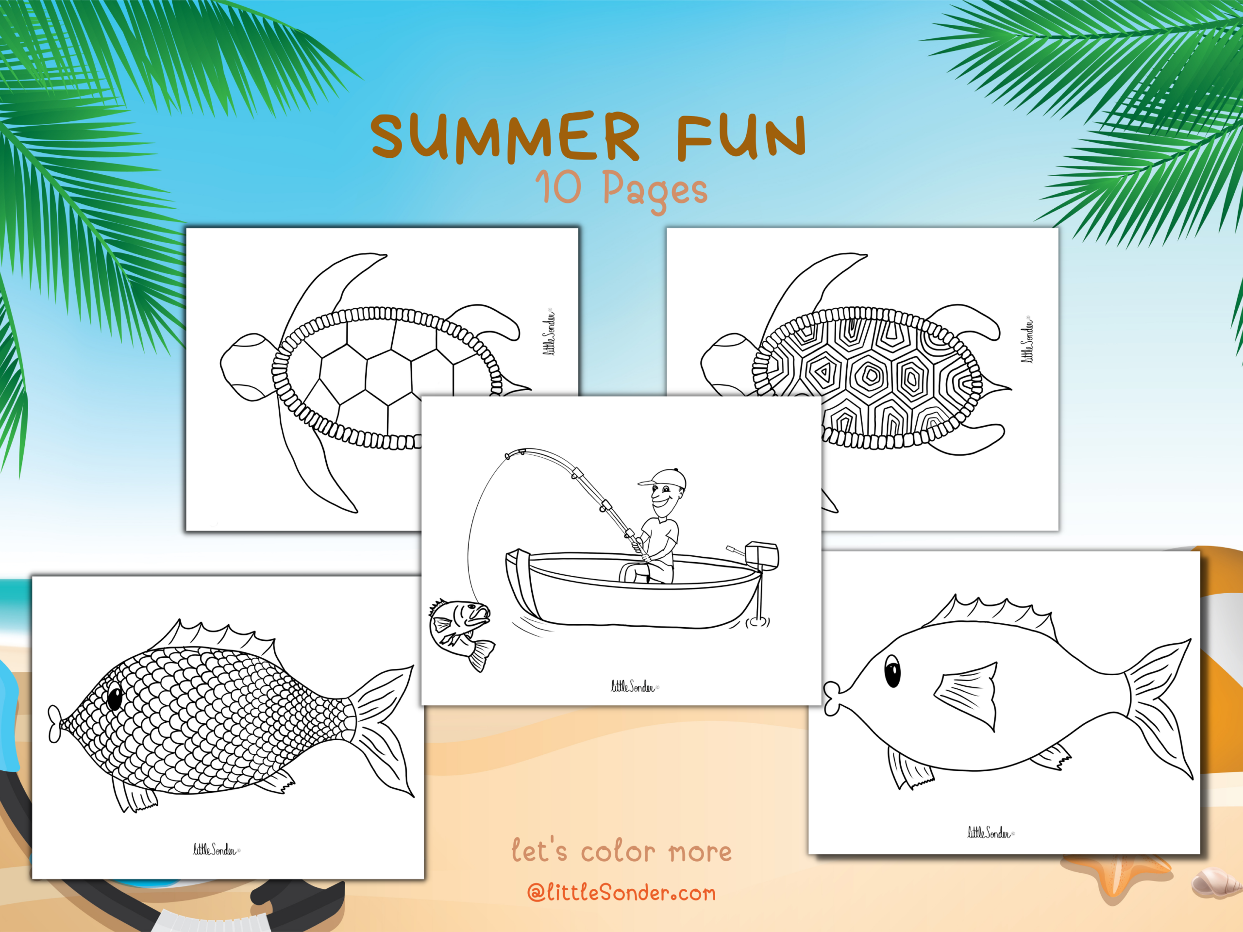 Summer Fun Coloring Pages Summer Fun Coloring Pages