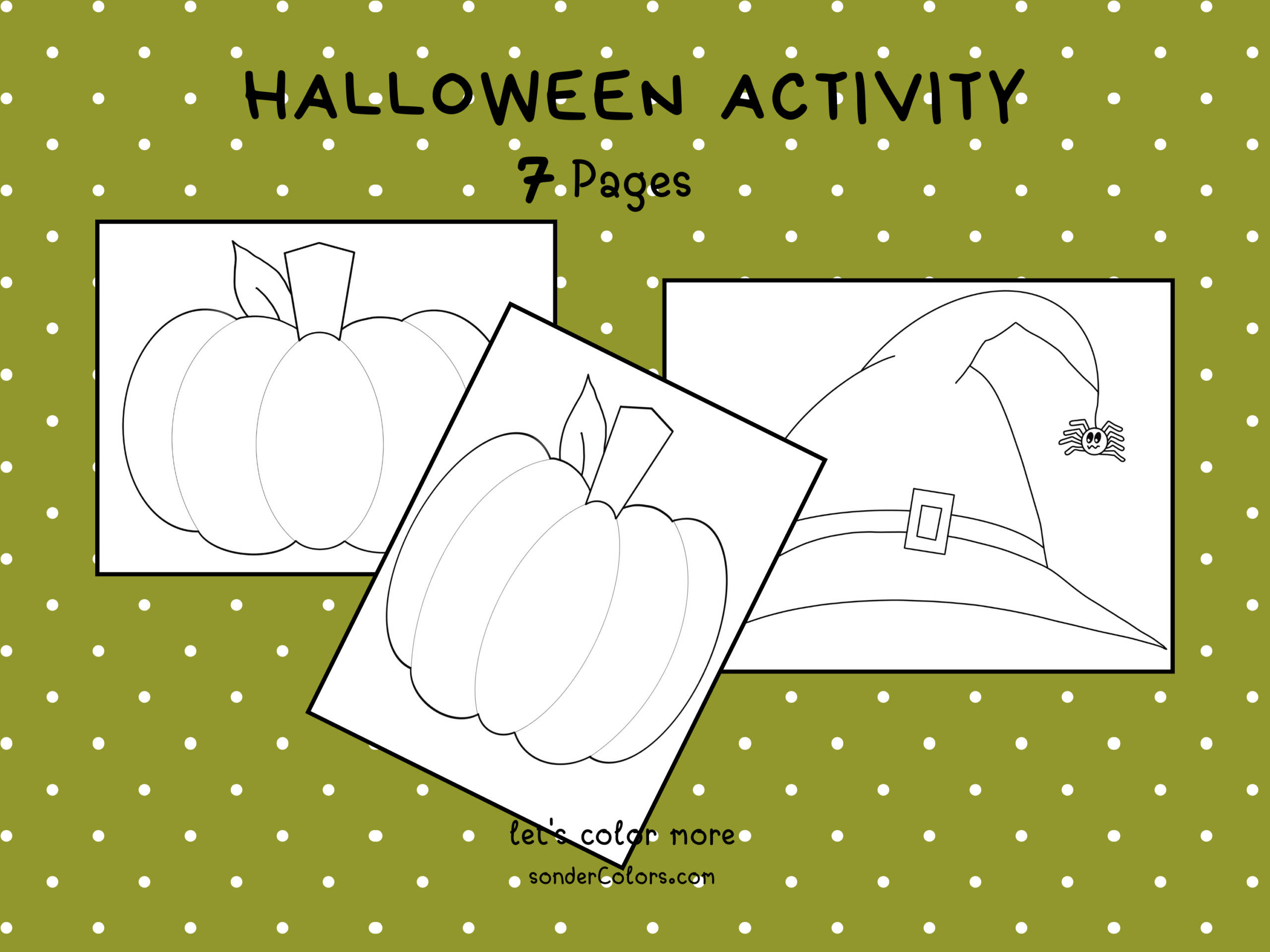 Halloween Color & Cut Activity shop on Etsy Halloween Color & Cut Activity shop on Etsy